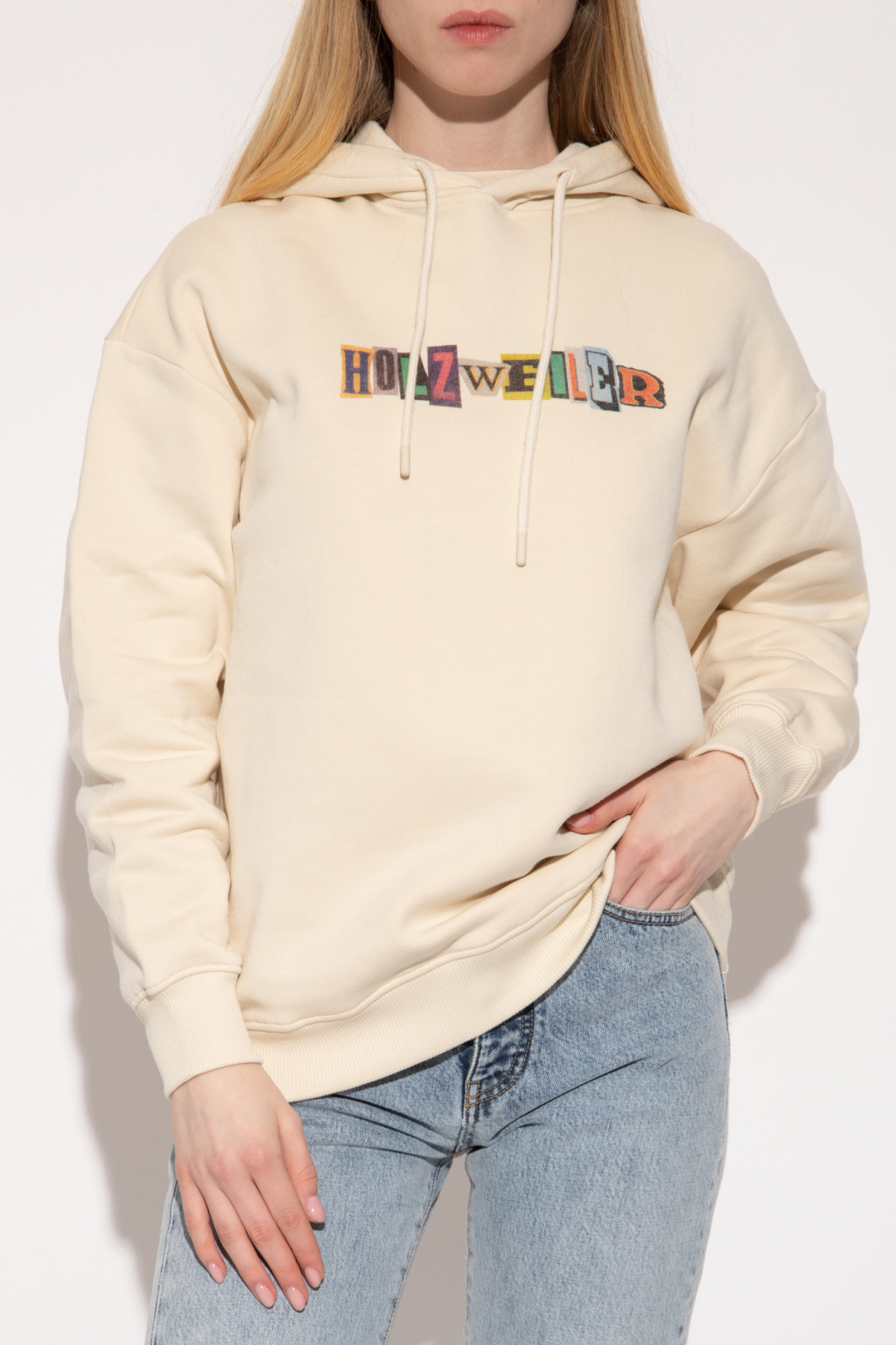 Holzweiler hoodie beige hot sale